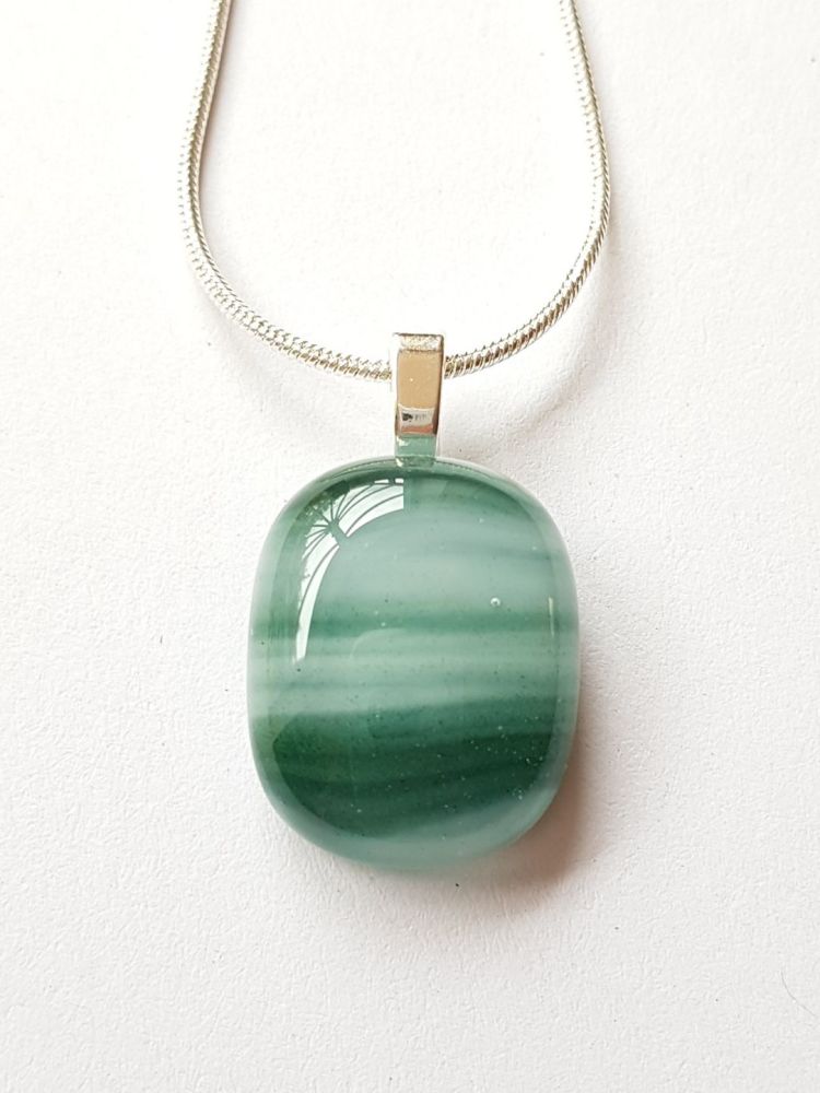 Swirly greens small pendant