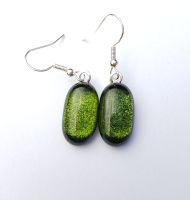 Sparkly Aventurine green earrings
