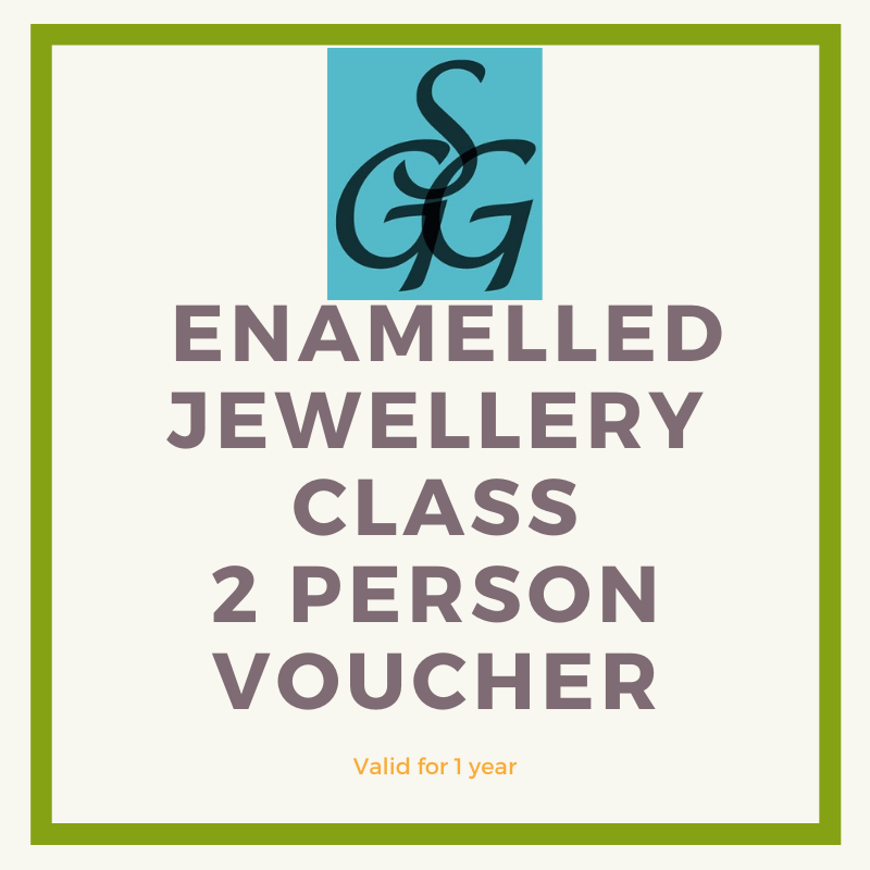 Enamelled jewellery class voucher for 2 people