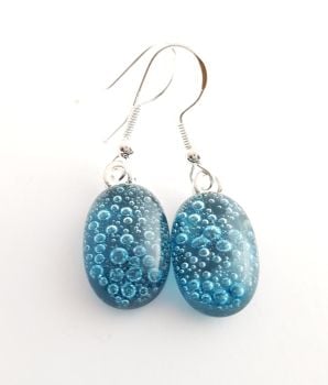 Bubbles - Aquamarine blue bubbles drop earrings