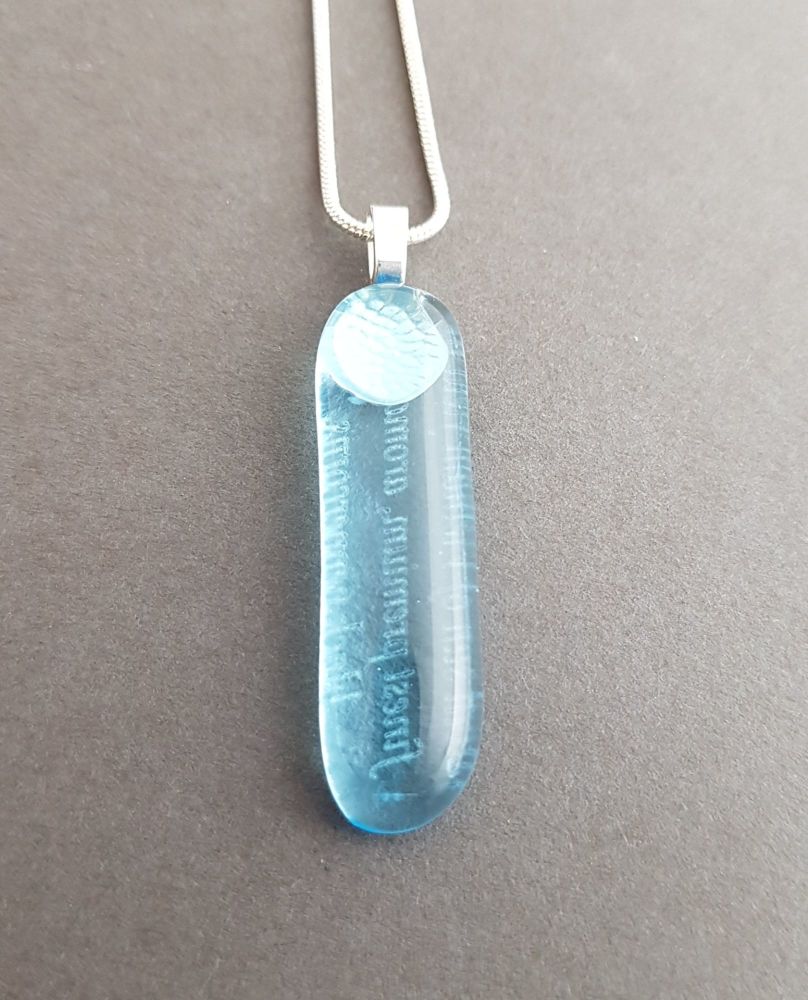 Recycled Bombay Sapphire gin bottle pendant