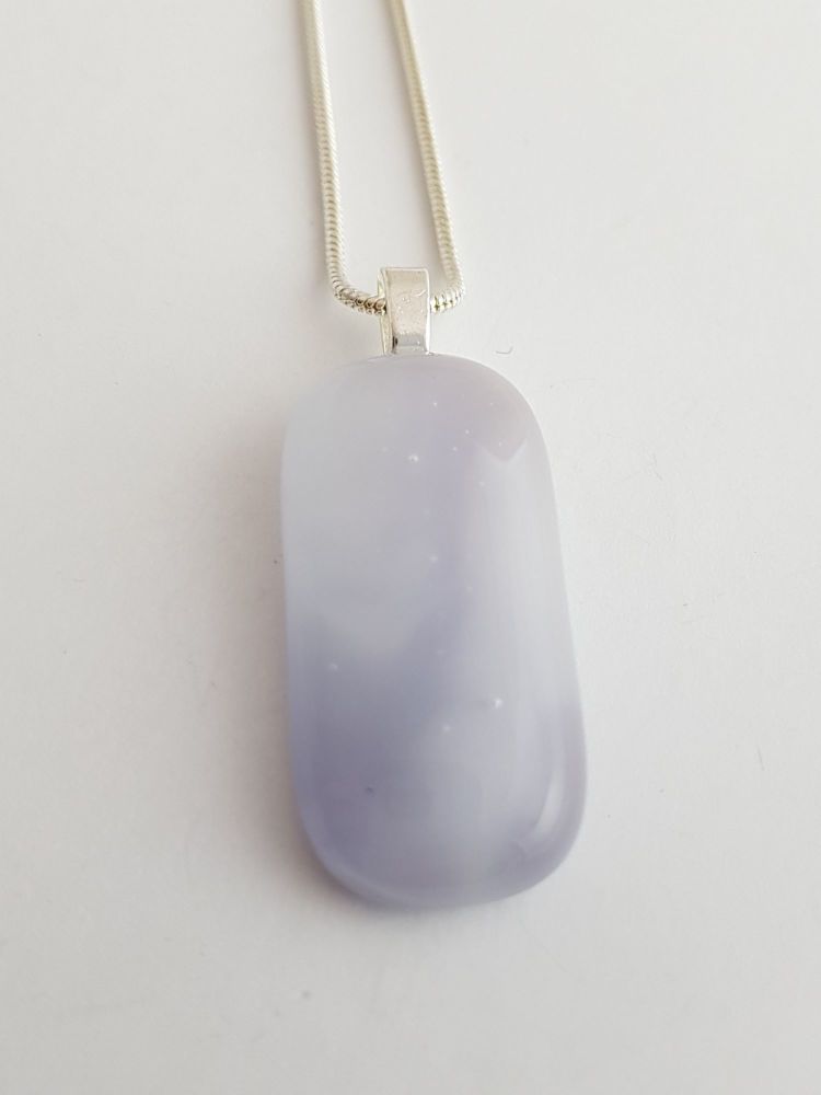 Swirly lavender & white cloudy medium pendant