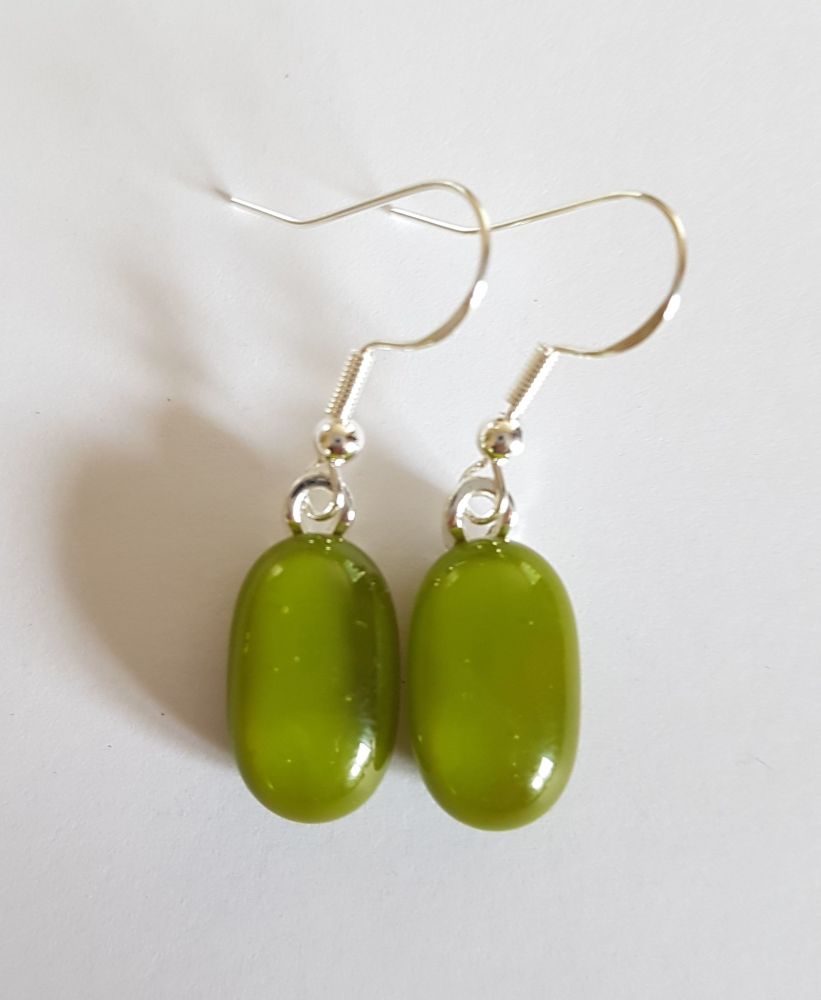 Avocado green earrings