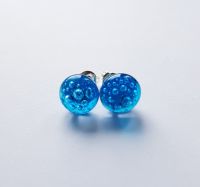 Bubbles - Turquoise blue bubbles stud earrings