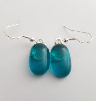 Peacock blue earrings