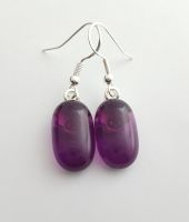 Dark purple earrings