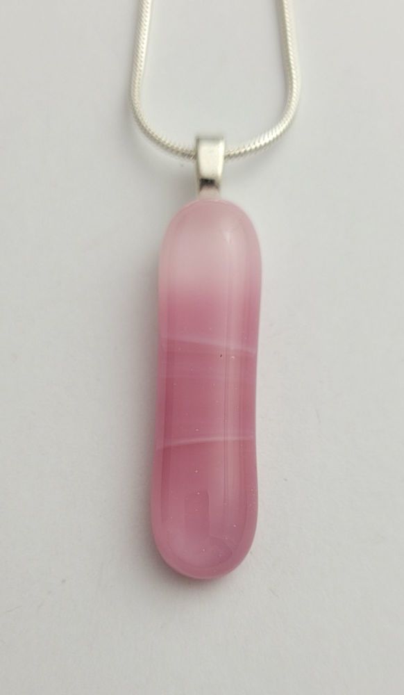 Candy floss pink thin pendant