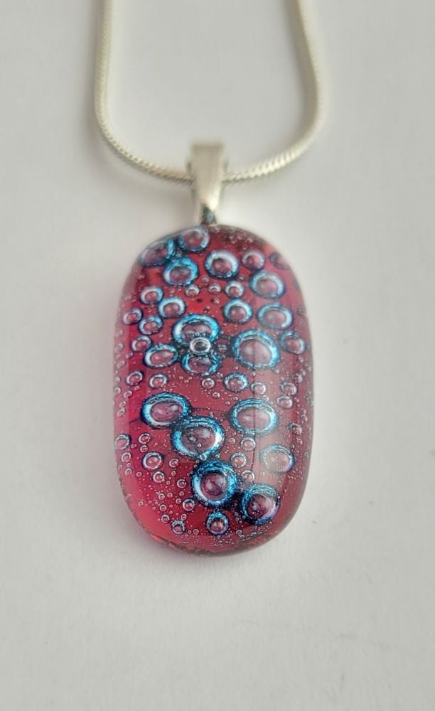 Bubbles - Cherry pink bubbles small pendant