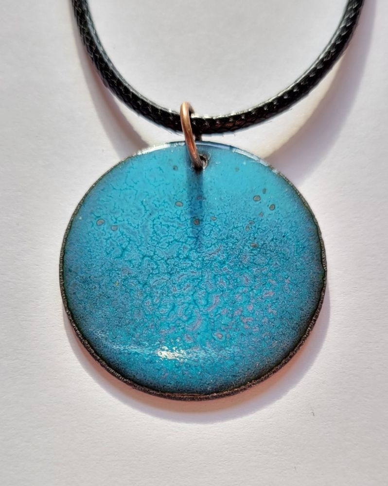 Turquoise with teal speckles necklace