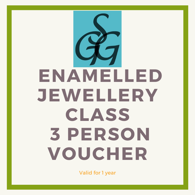 Enamelled jewellery class voucher for 3 people