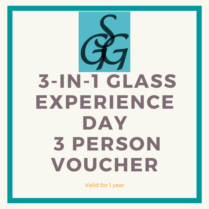 3-in-1 Glass Experience Day voucher for 3 people