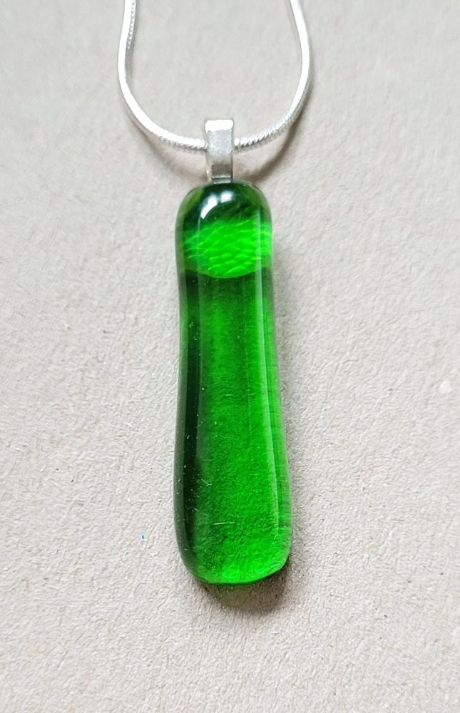 Recycled Tanqueray gin bottle thin pendant