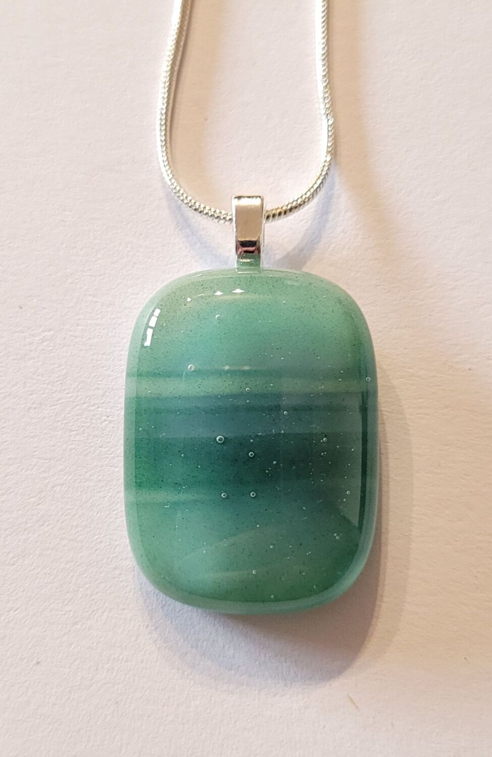Swirly greens small pendant