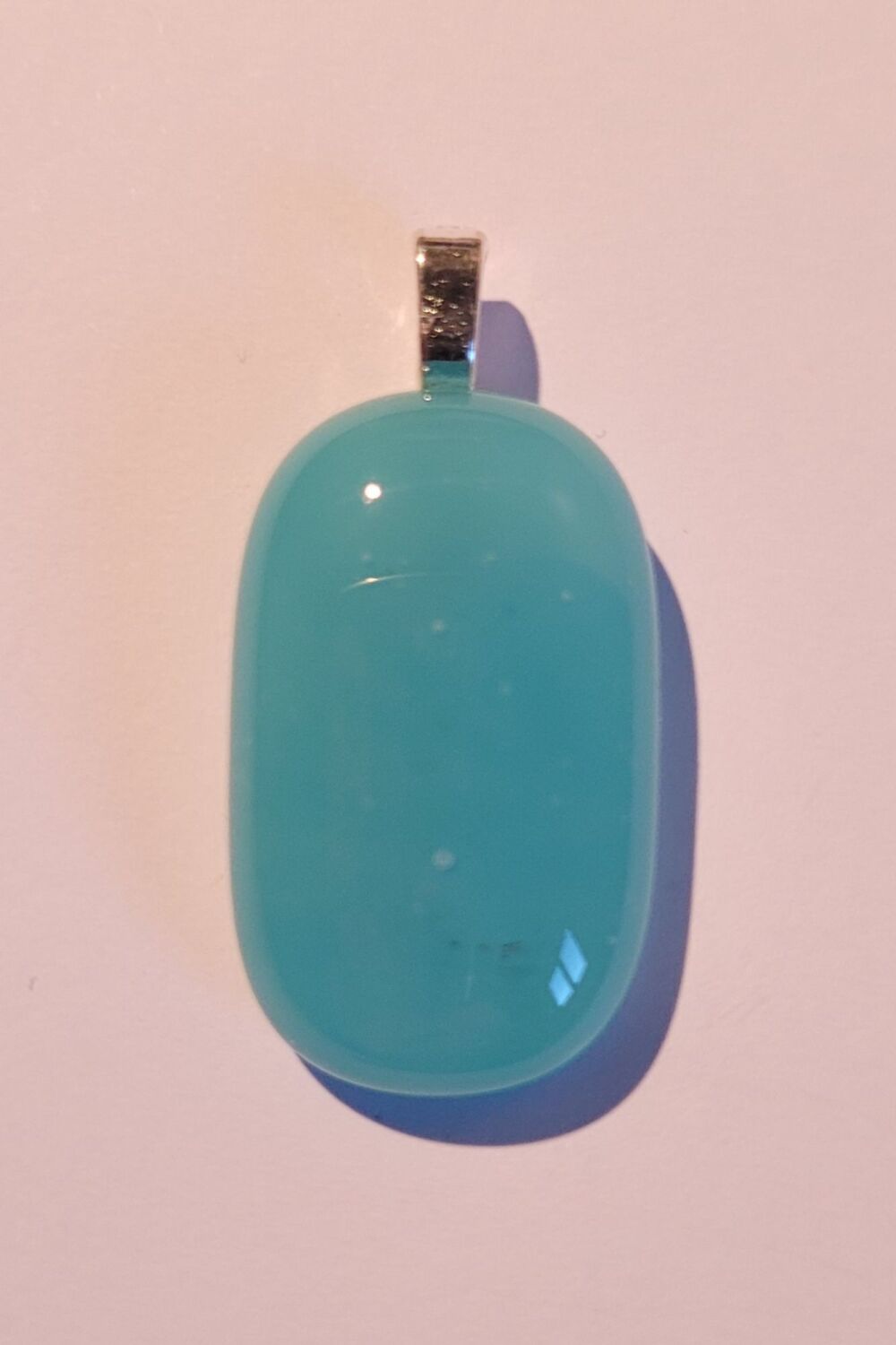 Turquoise glass pendant