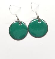 Small teal green earrings