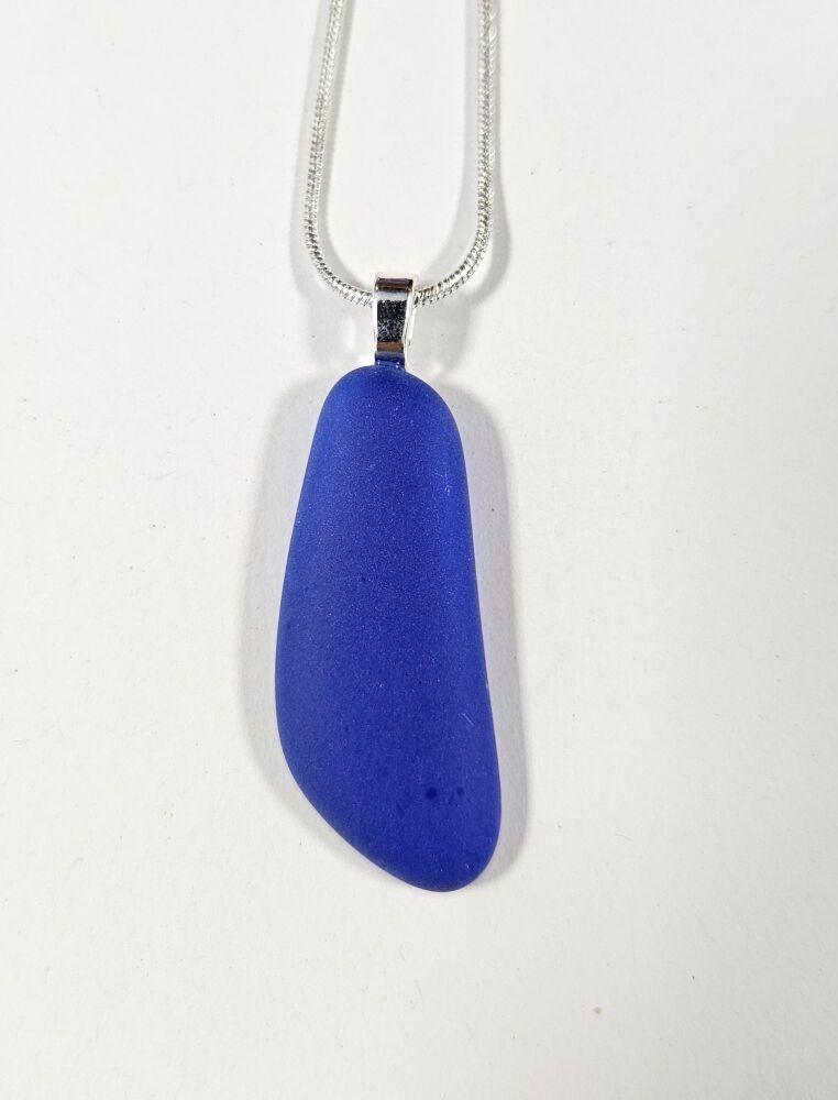 Recycled and frosted "sea glass" effect Harvey Bristol Cream Sherry bottle pendant