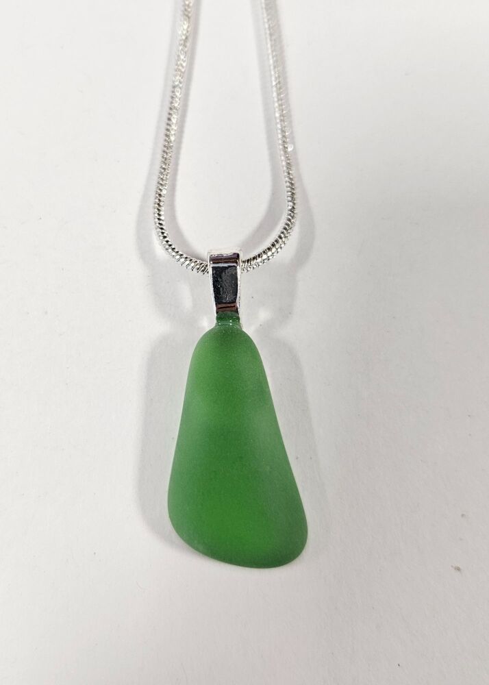 Recycled and Frosted "sea glass" effect Tanqueray gin bottle small pendant