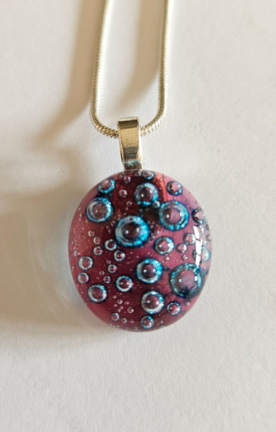 Bubbles - Cherry pink bubbles small pendant