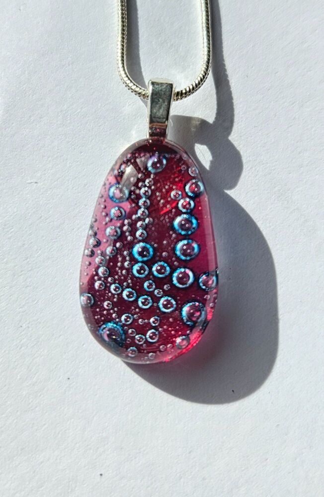 Bubbles - Cherry pink bubbles medium pendant