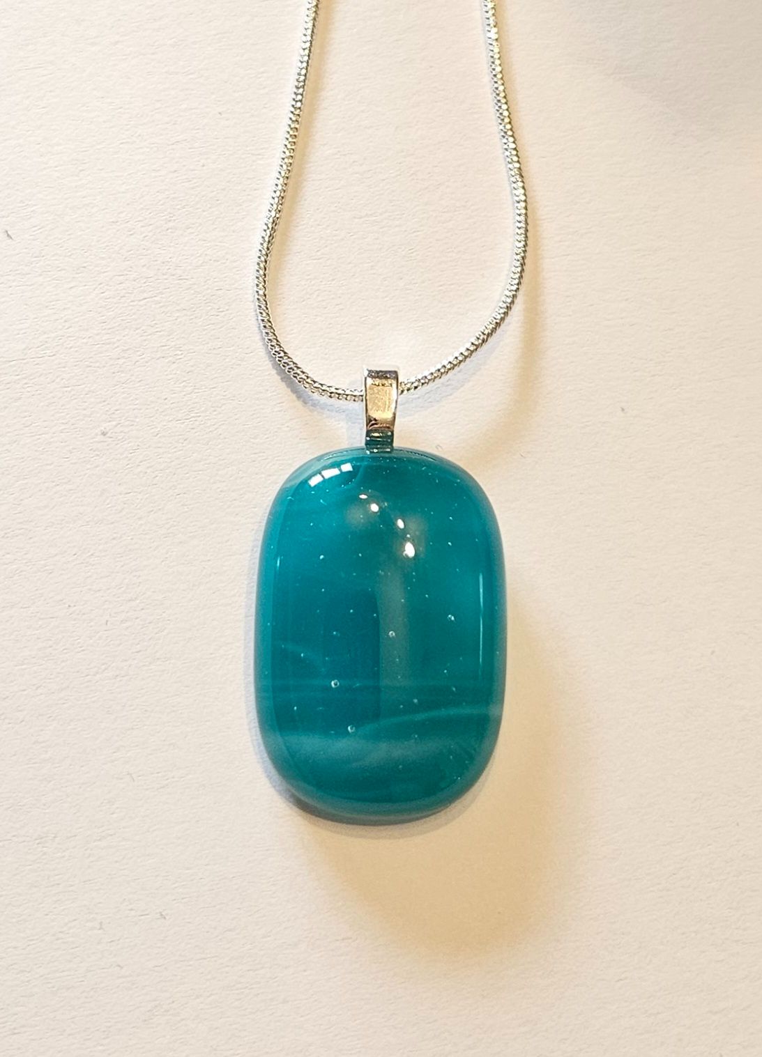 Swirly peacock blues medium pendant