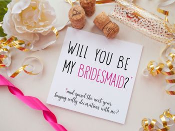 BRIDESMAID PROPOSAL CARD - WILLY DECS