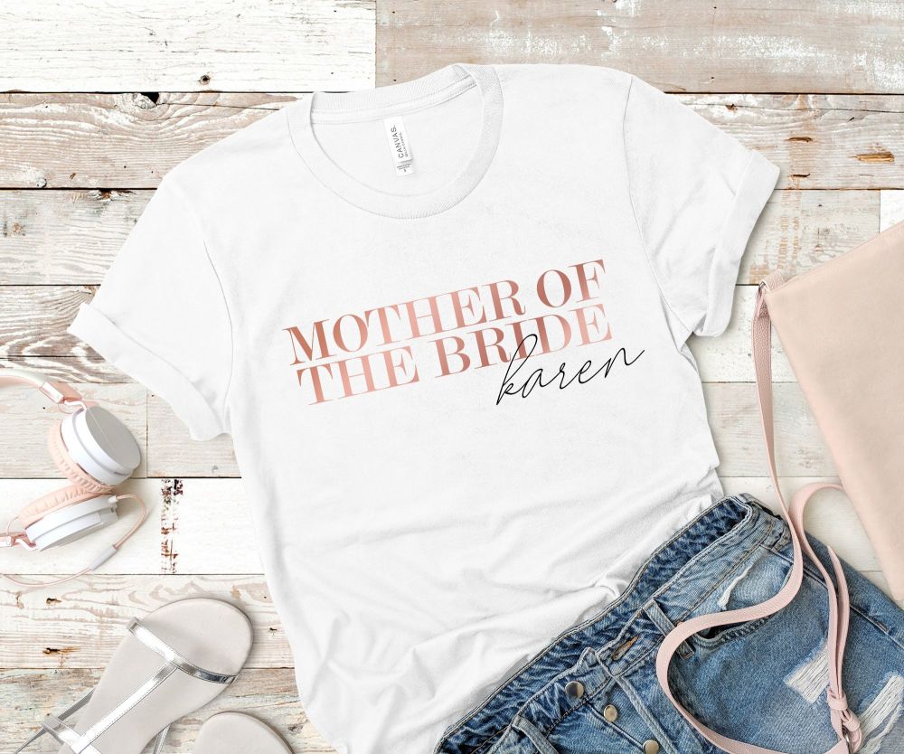 PERSONALISED HEN PARTY TSHIRT - MOTHER OF THE BRIDE