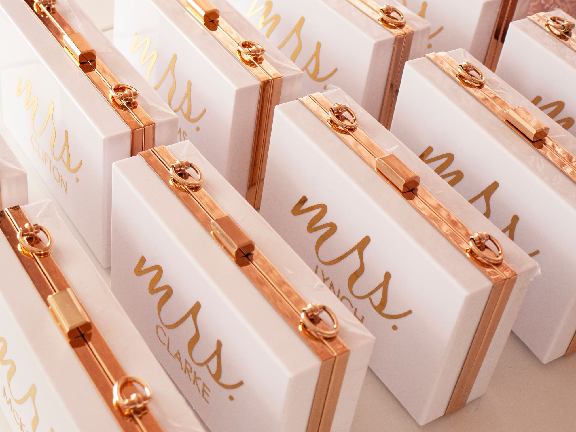 Personalised Bride Clutch Bag