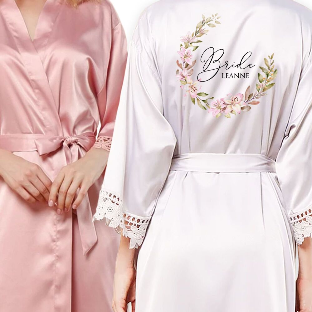 PERSONALISED BRIDAL PARTY ROBES (LEANNE)
