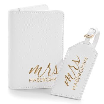 BOUTIQUE PASSPORT & LUGGAGE TAG SET (PERSONALISED)