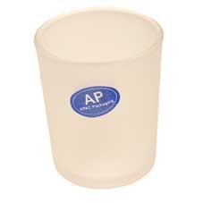 Cylinder votive White Frosted 