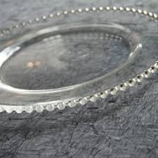 CLEAR  BEADED CHARGER PLATES