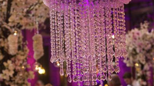Table crystal chandelier 