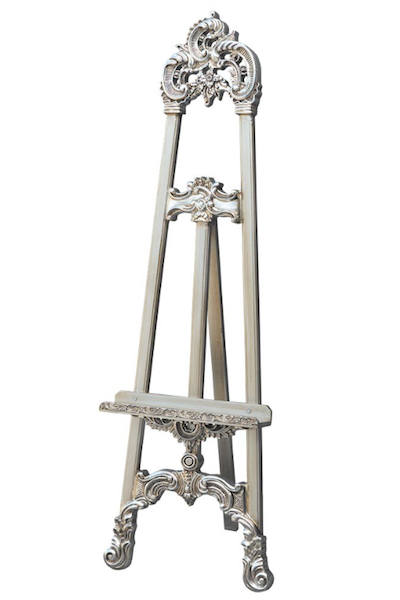 ORNATE EASEL - SILVER