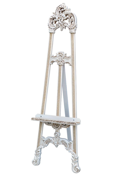 ORNATE EASEL - WHITE