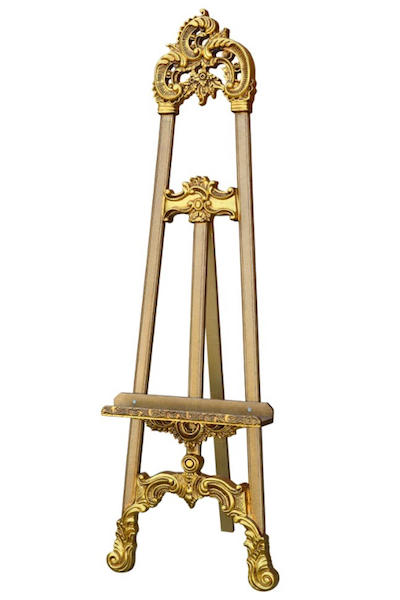 ORNATE EASEL - SILVER