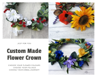 Bespoke Flower Crown | Made to Order in Your Chosen Colours