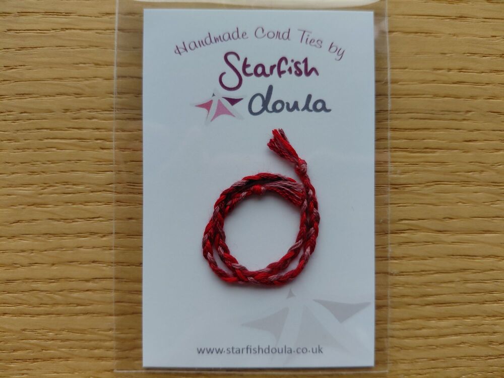 Mixed Cord Tie | Red/Red/Pink