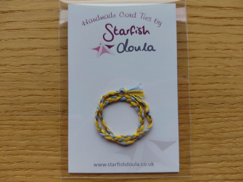 Mixed Cord Tie | Yellow/Yellow/Blue