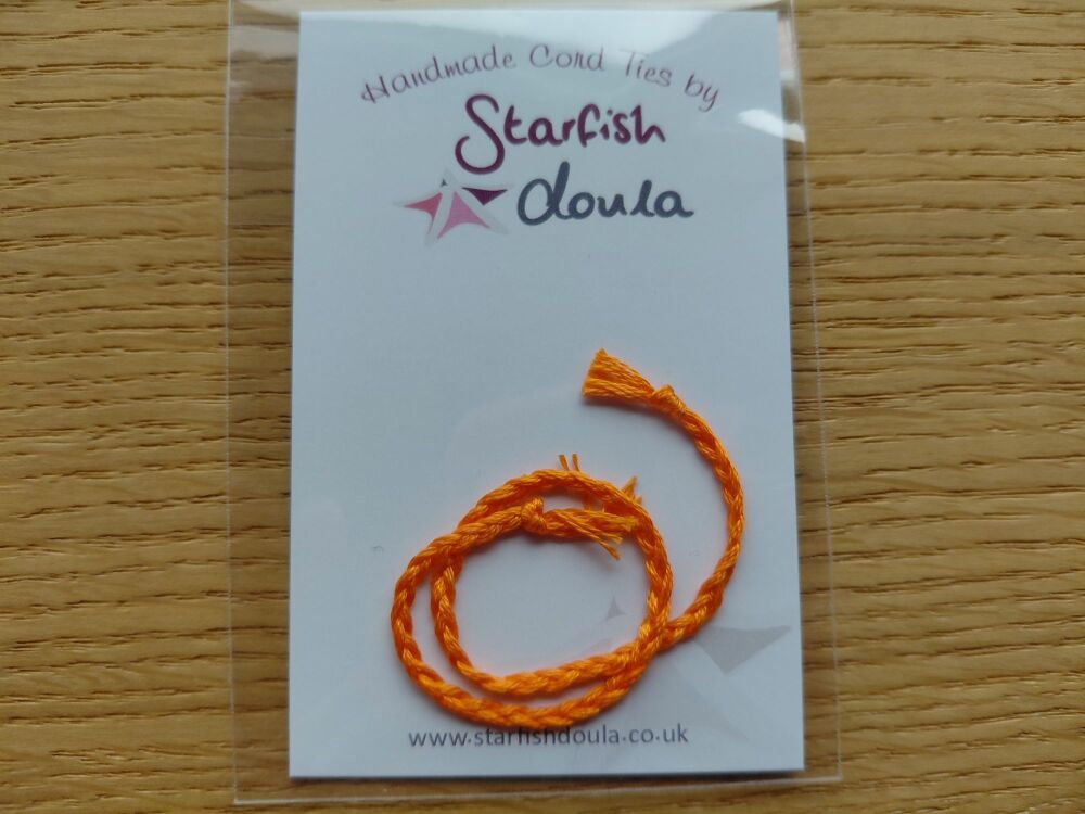 Solid Cord Tie | Bright Orange