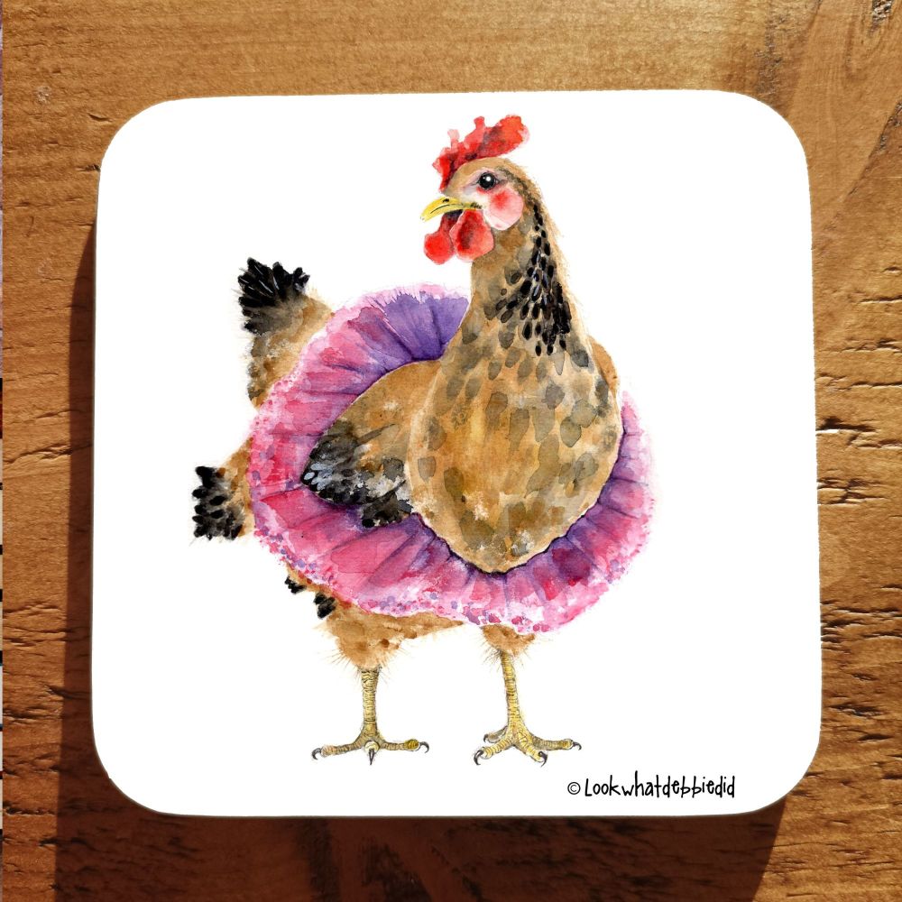 Margot the chicken Coaster