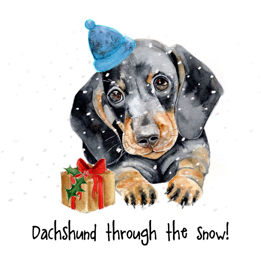 CHRISTMAS - 003C Dachshund through the snow
