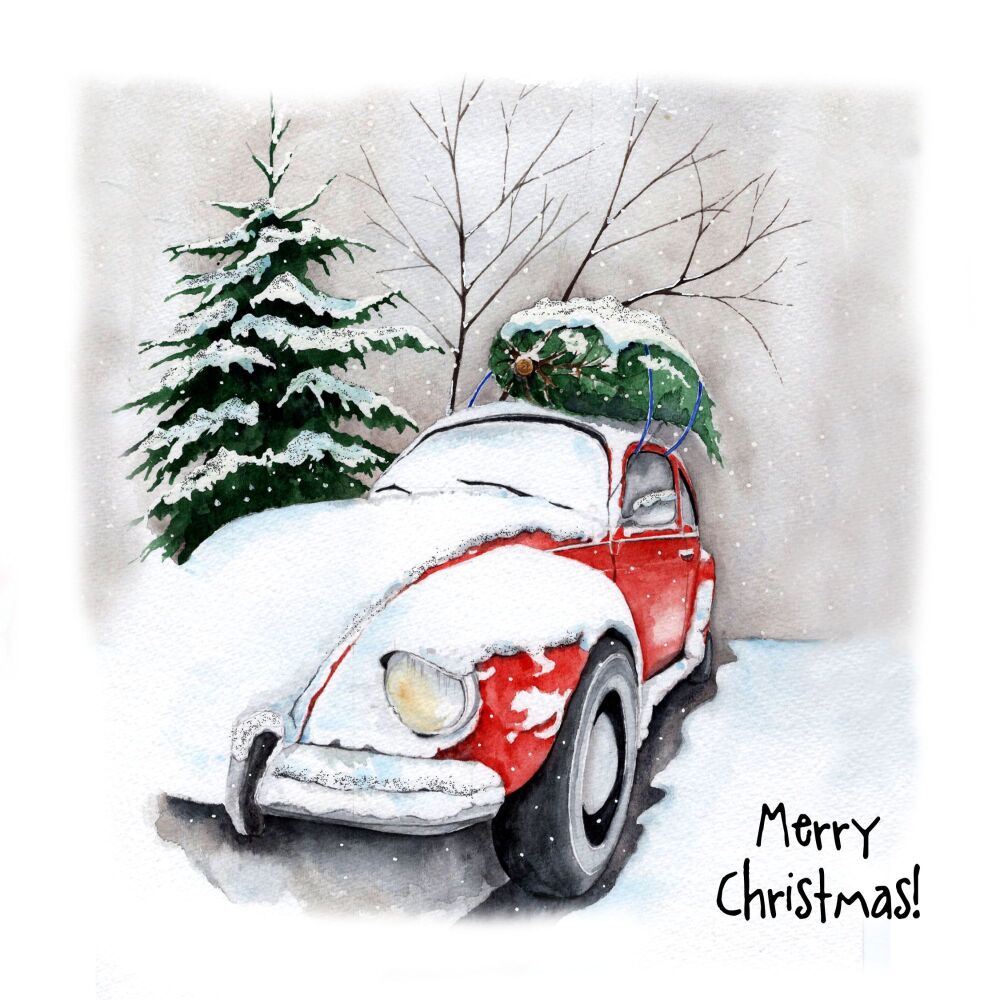 CHRISTMAS - 026C Snowy car