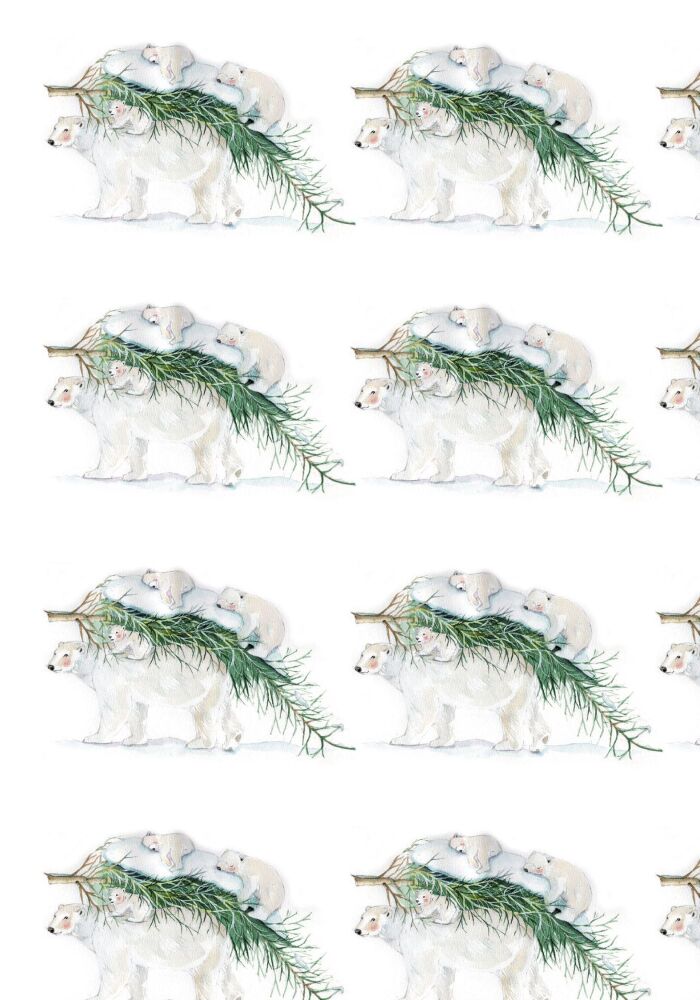 GIFTWRAP - 003 Polar bears - Wrapping paper - 2 sheets