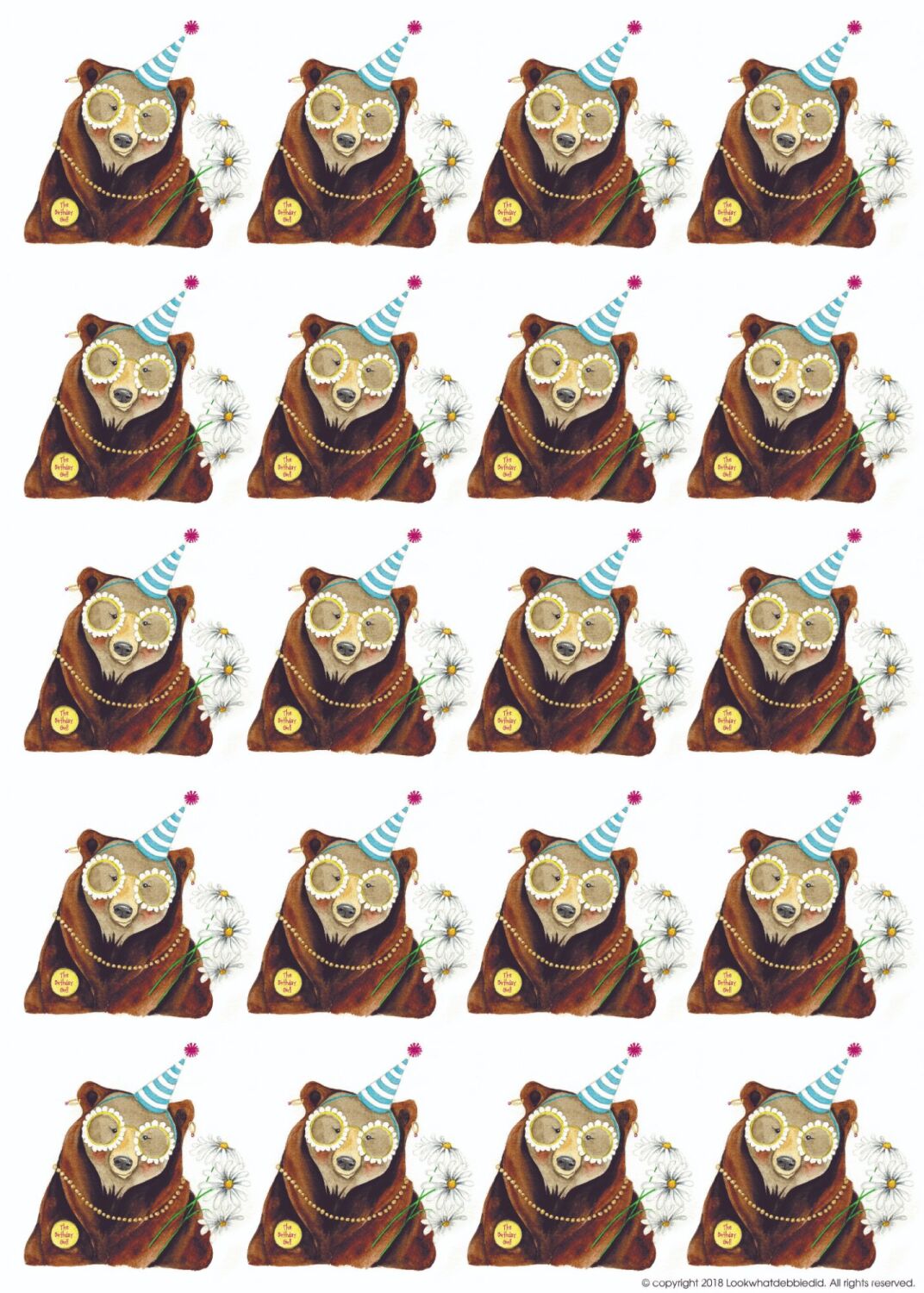 GIFTWRAP - 011 Happy Birthday Mum- Wrapping paper - 2 sheets