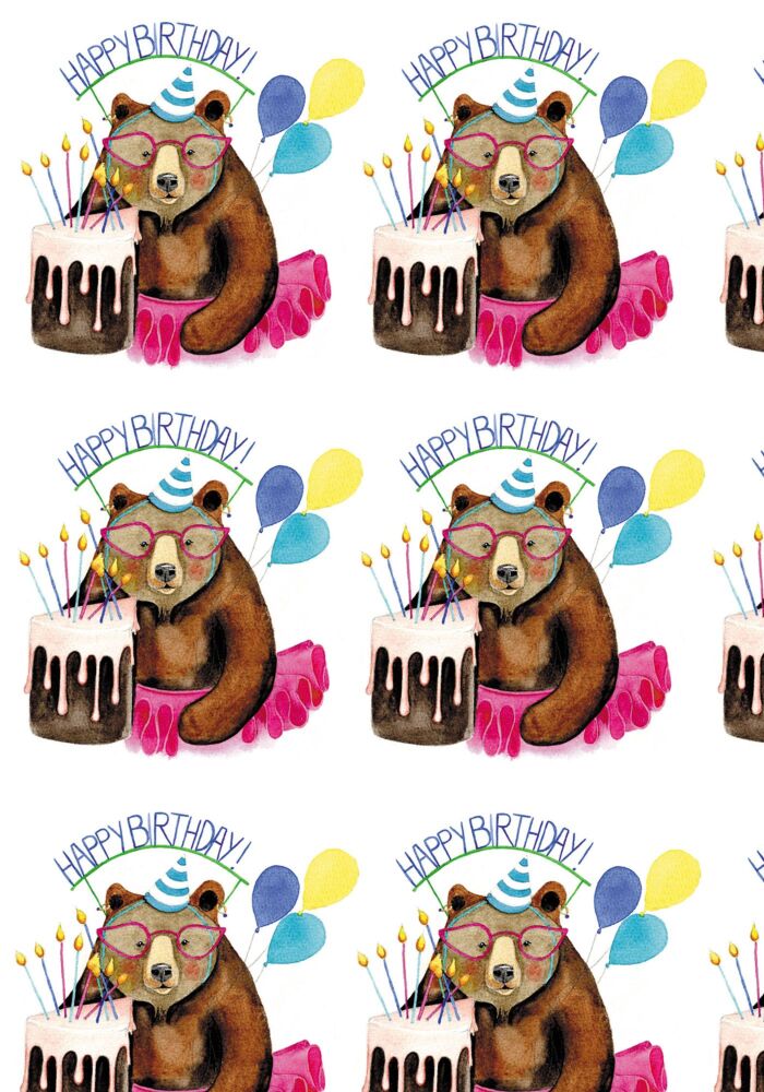 GIFTWRAP - 013 Happy Birthday Sister - Wrapping paper - 2 sheets