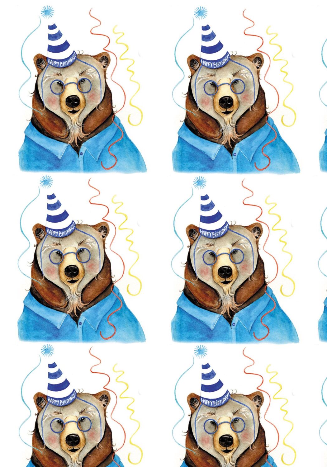 GIFTWRAP - 016 Happy Birthday Grandad- Wrapping paper - 2 sheets
