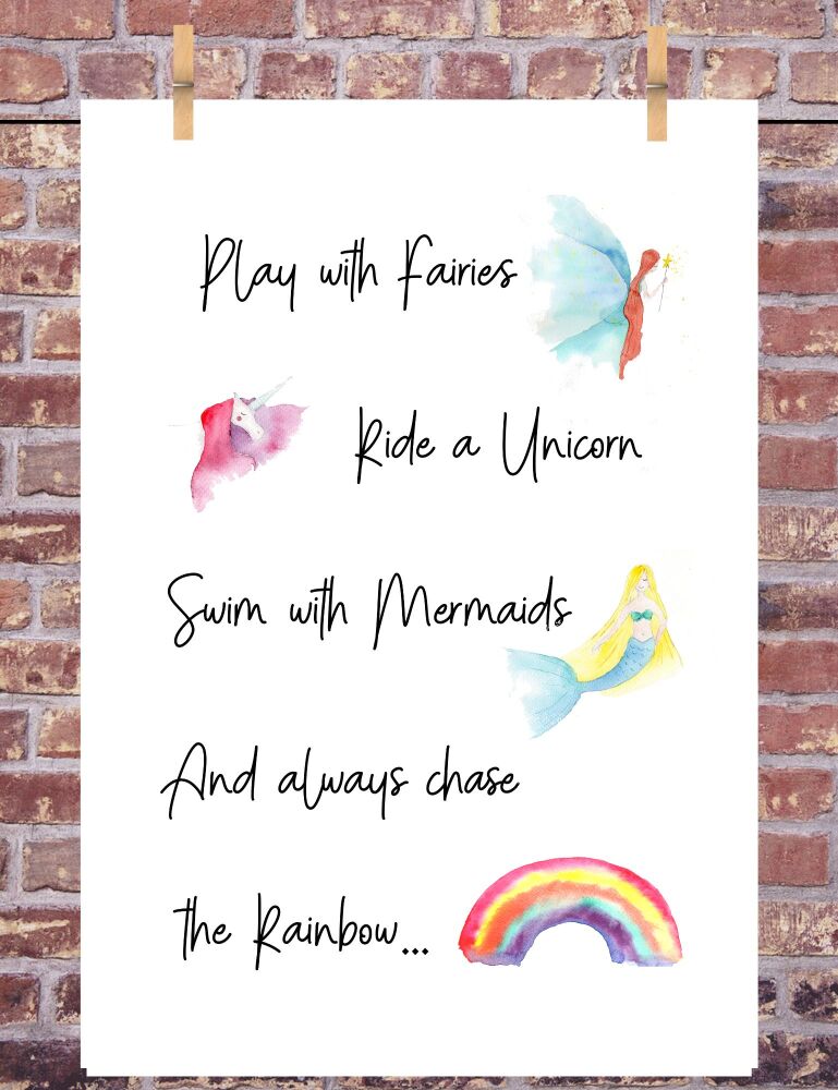 KIDS - 015P Fairies mermaids and unicorns