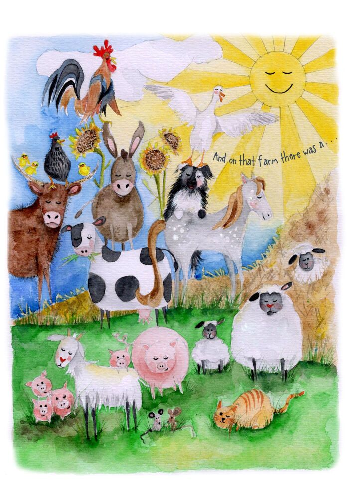 (f) Adults and kids watercolour painting club - Saturday APRIL 25th FARMYARD THEME