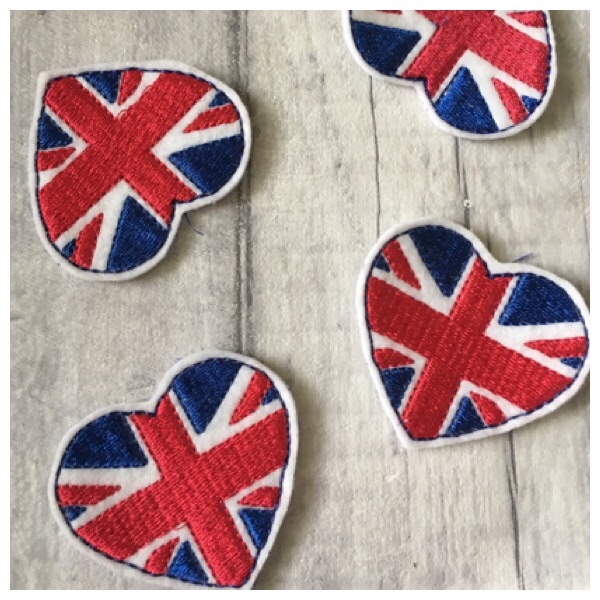 Union Jack heart feltie