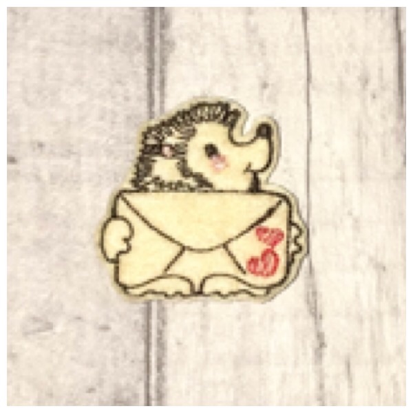 Hedgehog love letter feltie